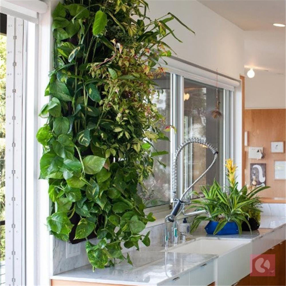 Outdoor Planting Bag - 1Pcs Felt Wall Hanging Plant Bag