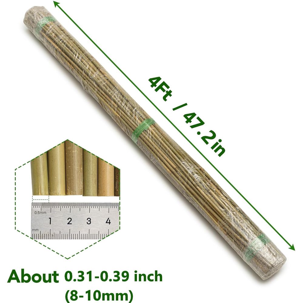 70-Pack 4-Foot Natural Bamboo  - Plant Support Stake 评论和价格