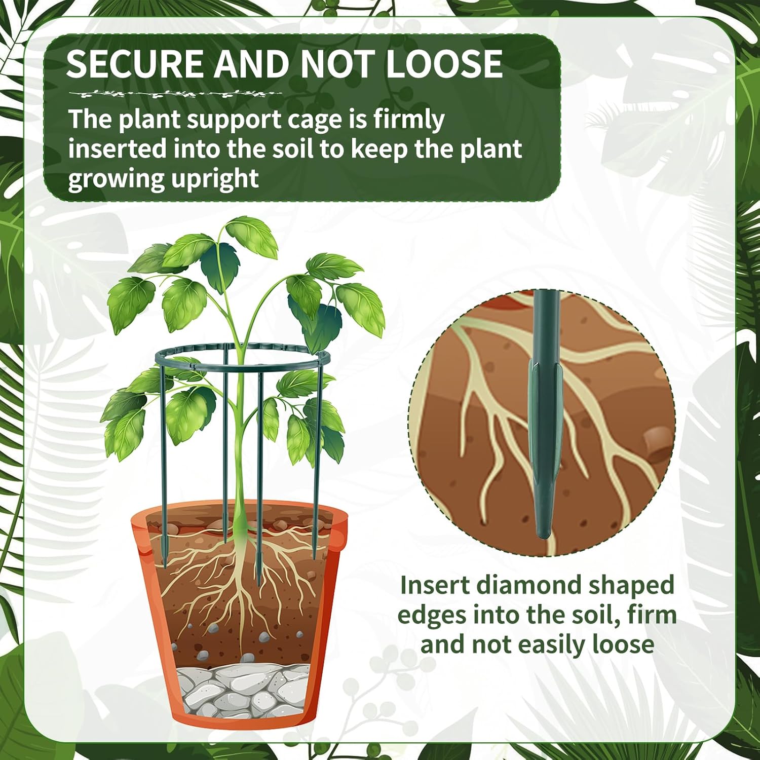 1/16pcs Plant Support Stake Fl - Plant Support Stake 评论和价格