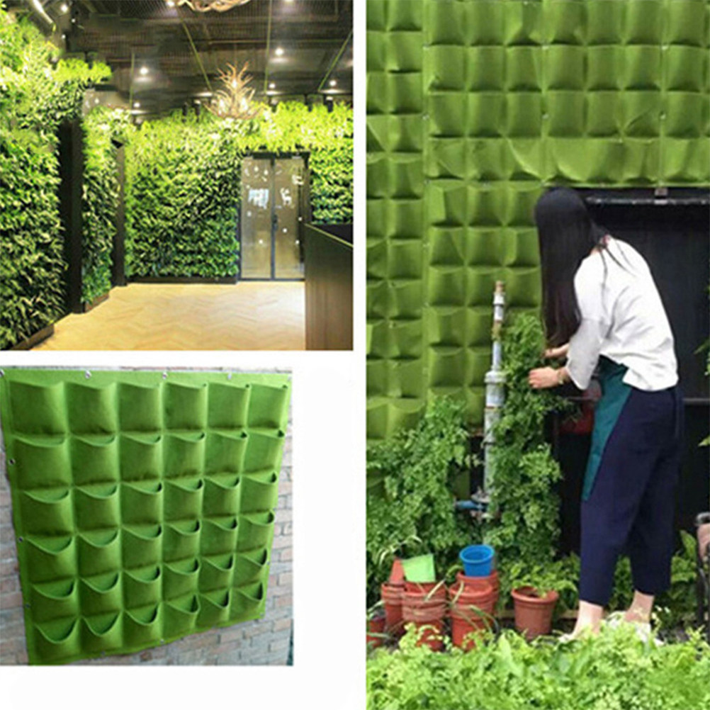 1Pcs Vertical Felt Hanging Pla - Outdoor Planting Bag 评论和价格