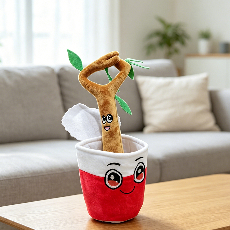 Cute Cartoon Face Bucket Plush - Gardening Tools Cartoon 评论和价格