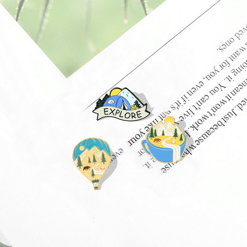 Camping Adventure Enamel Pins  - Outdoor Planting Bag 评论和价格
