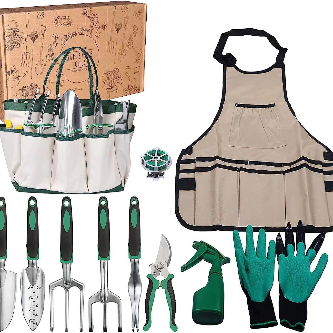 11 Pcs Garden Tool Set Aluminu - Gardening Tools Shovel 评论和价格