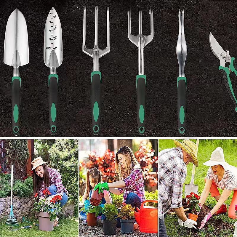 11 Pcs Garden Tool Set Aluminu - Gardening Tools Shovel 评论和价格
