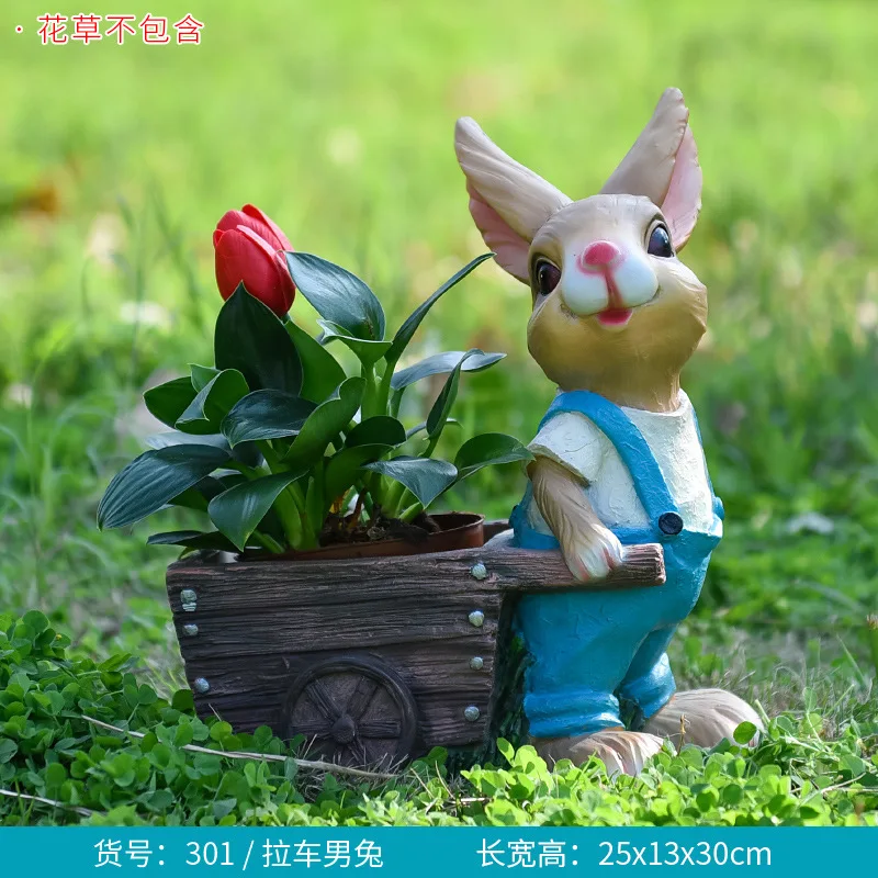 Cartoon rabbit flower pot tank - Gardening Tools Cartoon 评论和价格